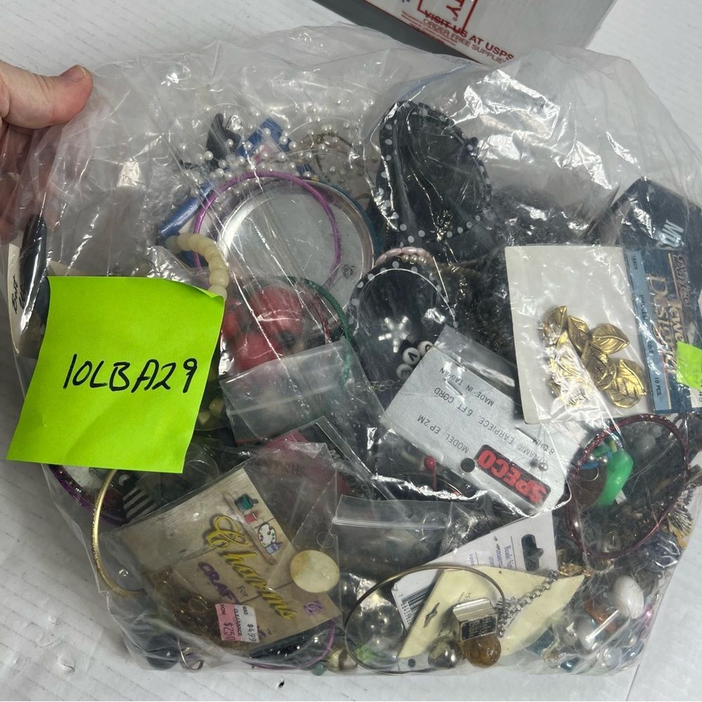 5 pound Crafters jewelry bundle vintage to current for repurpose 10LBA30
